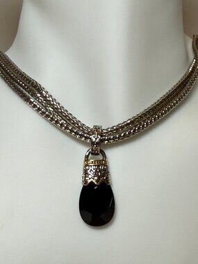4 Necklaces in One Purchase Triple Strand Necklace With 3 Interchangeable Gems